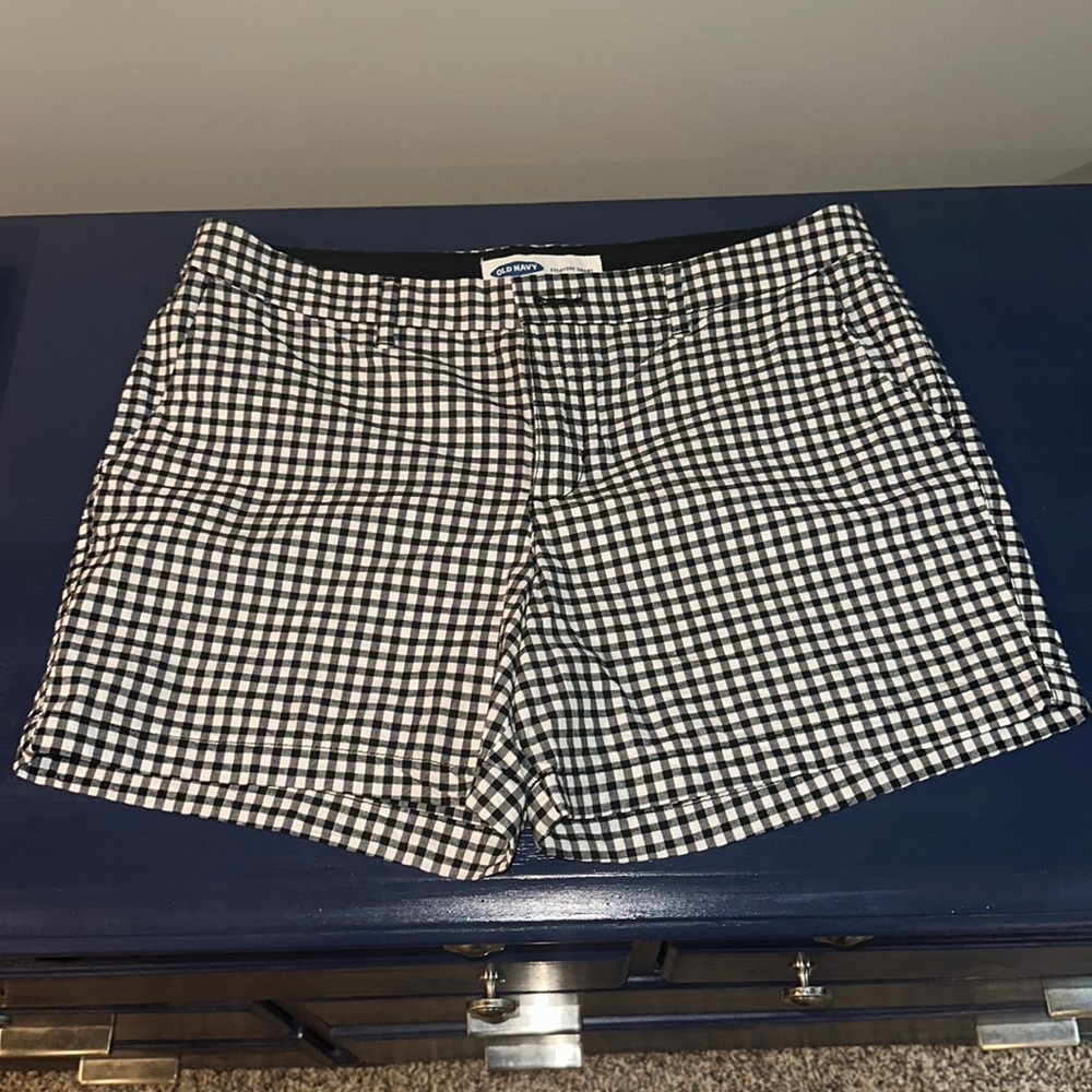 The cutest black and white shorts! Dress these up and still be comfortable